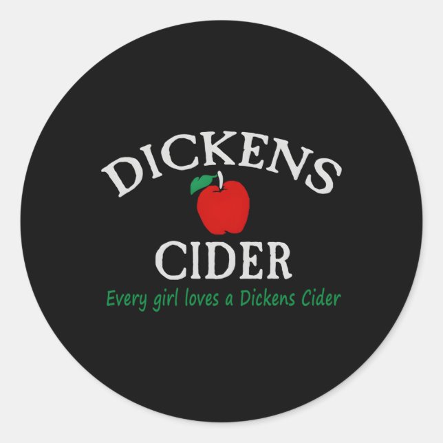 Sticker Rond Hotte de cidre Dickens (Devant)