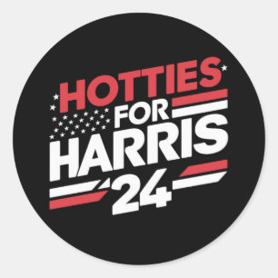 Sticker Rond Hotties For Harris 24