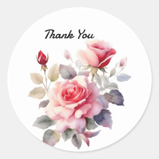 Sticker Rond Housse de coussin de roses épanouies stupéfiantes 