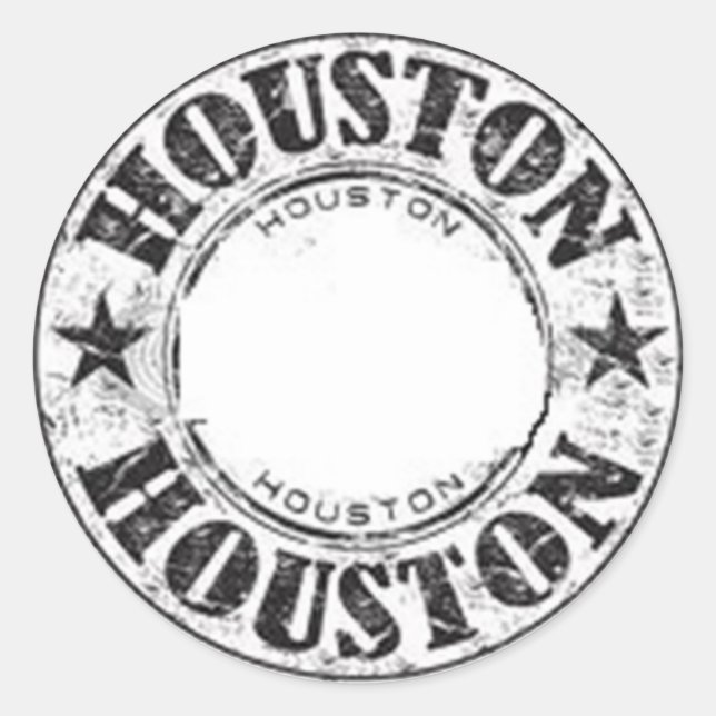 Sticker Rond Houston (Devant)