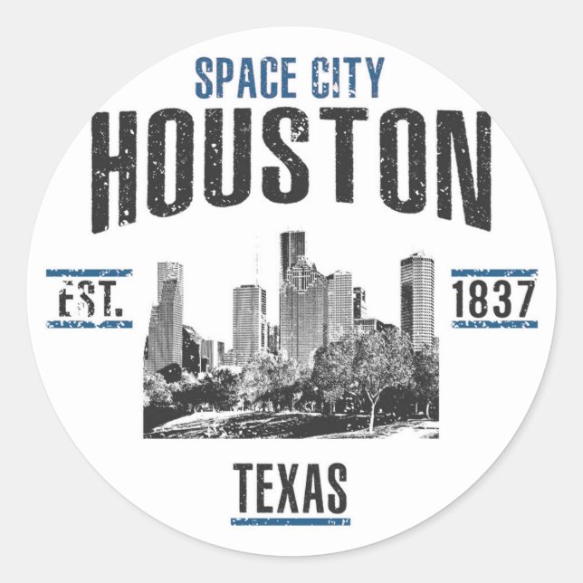 Sticker Rond Houston (Devant)