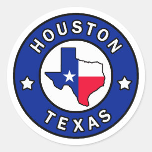 Sticker Rond Houston Texas