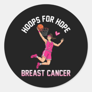 Sticker Rond Hovers For Hope Breast Cancer Awareness Bysketbyll