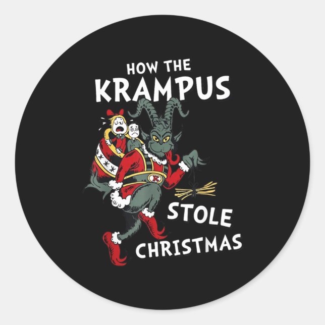 Sticker Rond How The Krampus Stole Christmas  (Devant)