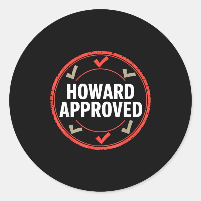Sticker Rond Howard approuvé  (Devant)