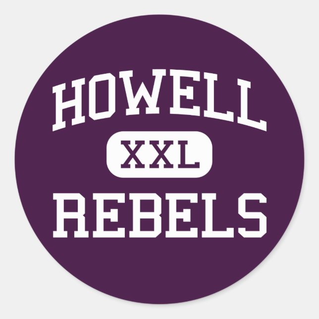 Sticker Rond Howell - Rebels - High - Farmingdale New Jersey (Devant)