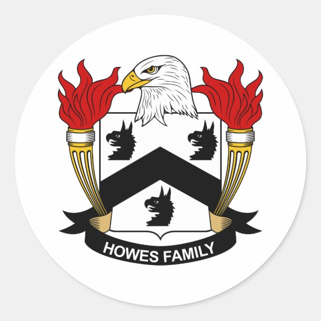 Sticker Rond Howes Family Crest (Devant)
