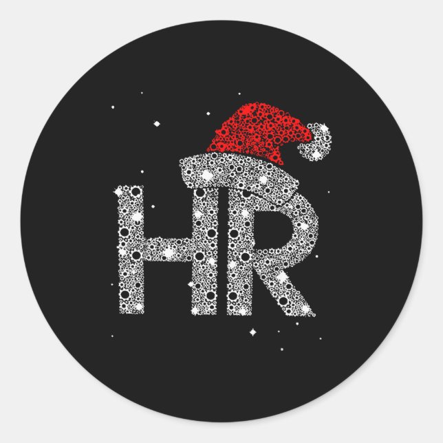 Sticker Rond Hr Human Resource Jobs - Funny Christmas Gift  (Devant)