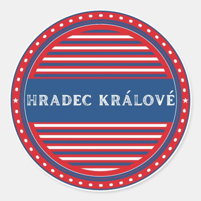 Sticker Rond Hradec Kralove City Pride Emblem – Czech Identity (Devant)