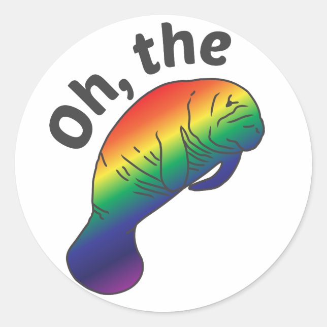 Sticker rond Hue Manatee (Devant)