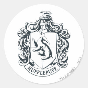 Sticker Rond Hufflepuff Crest