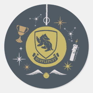 Sticker Rond HUFFLEPUFF™ - Graphique Bauble de vacances