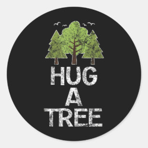 Sticker Rond Hug Arbre Arbre Hug Terre Jour Arbor