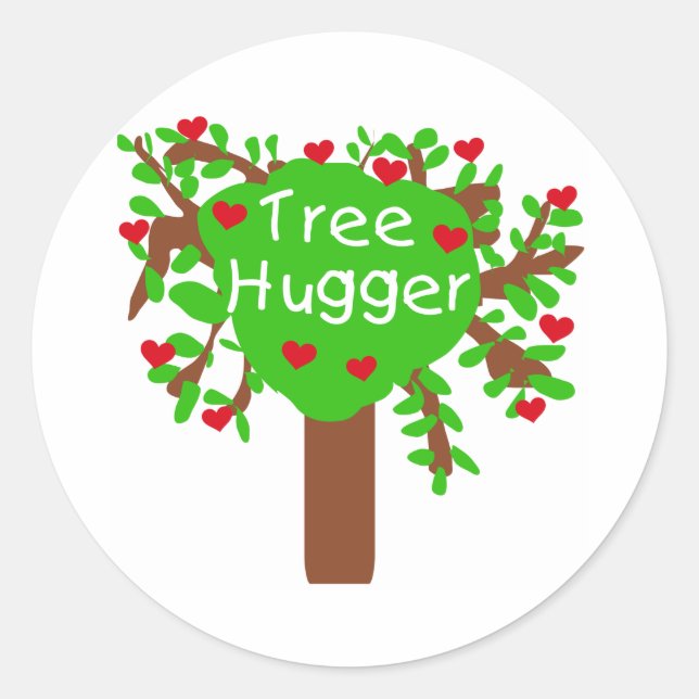 Sticker Rond Hugger d'arbre (Devant)