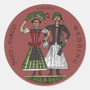 Sticker Rond Huile de chili Hun Couple