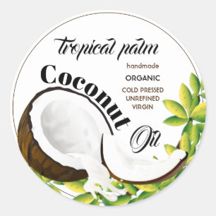 Sticker Rond Huile de coco