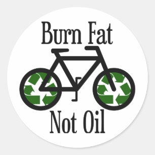 Sticker Rond Huile de graisse de brûlure pas