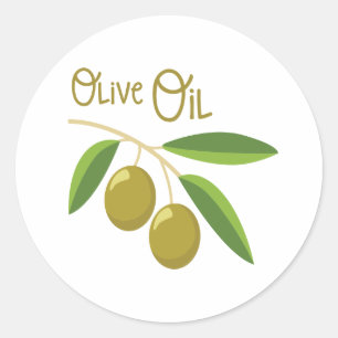 Sticker Rond Huile d'olive