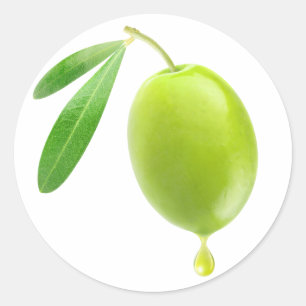 Sticker Rond Huile d'olive