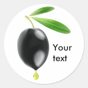 Sticker Rond Huile d'olive