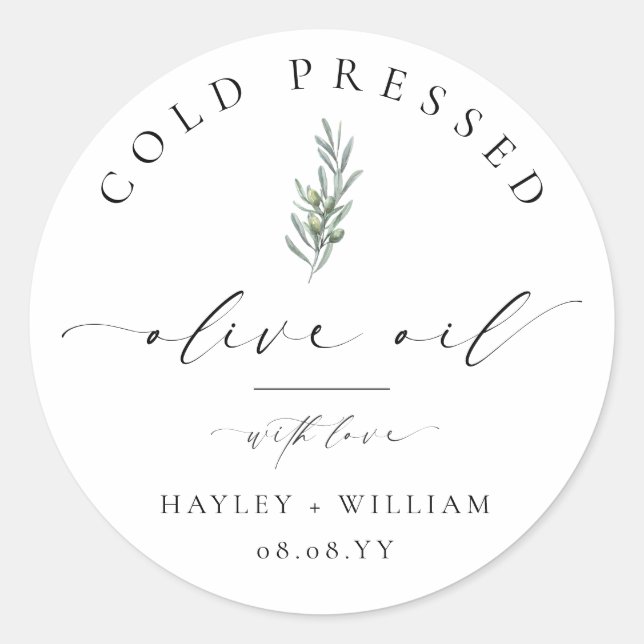 Sticker Rond Huile d'olive Ellesmere (Devant)