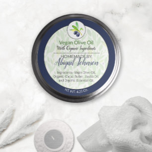 Sticker Rond Huile d'olive pure Beurre corporel fait maison ou