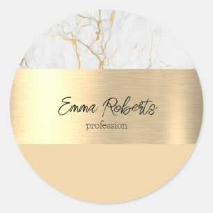 Sticker Rond Huile d'or beige Faux rustique