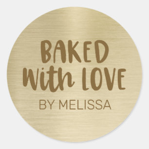 Sticker Rond Huile d'or cuite au baguette d'amour