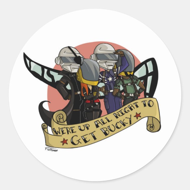 Sticker Rond Huit nuits (Devant)