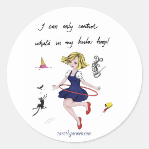 Sticker Rond Hula Hoop Control Girl