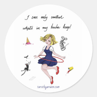 Sticker Rond Hula Hoop Control Girl