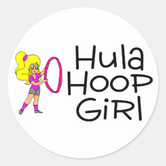 Sticker Rond Hula Hoop Girl 2