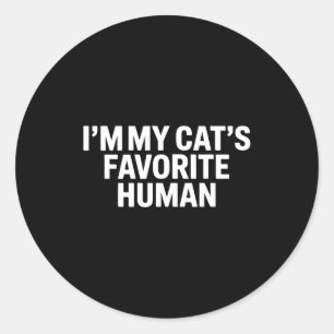 Sticker Rond Humains préférés des chats Hommes Femmes Enfants M