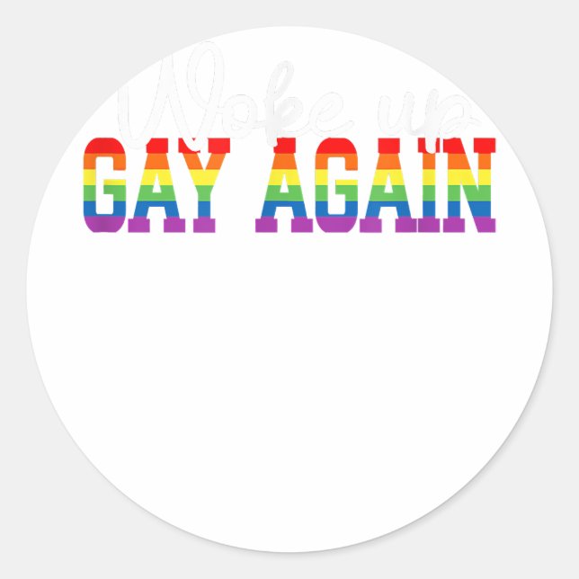 Sticker Rond Human LGBT Drapeau Mois gay réveillé GAY (Devant)