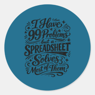 Sticker Rond Humour comptable tableur analyse de données