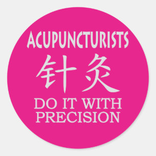 Sticker Rond Humour d'acupuncture