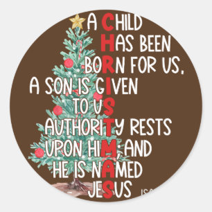 Sticker Rond Humour de Noël Hommes Femmes Favoris Personne Funn