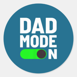 Sticker Rond Humour de papa en mode parent