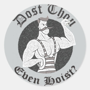 Sticker Rond Humour De Salle De Sport - Est-Ce Que Tu Tournes M
