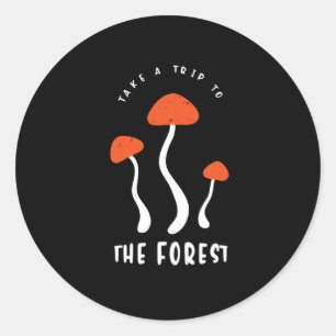 Sticker Rond Humour des champignons Dit Amusant Sicker des cham