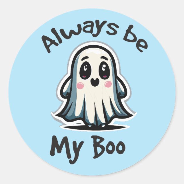 Sticker Rond Humour d'Halloween (Devant)