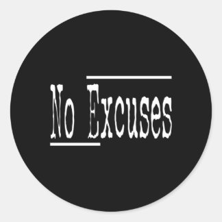 Sticker Rond Humour drôle Excuses Salle de sport Athlètes Femme