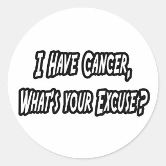 Sticker Rond Humour du cancer
