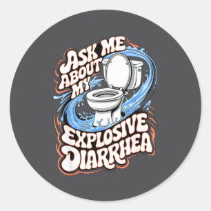 Sticker Rond Humour Inappropriée Gênante