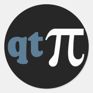 Sticker Rond Humour mathématique - mignon Tee Pi