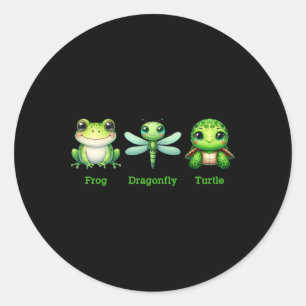 Sticker Rond Humour politique subtil anti-Trump Grenouille Libe