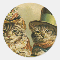 Humour Vintage, Chat marié de la mariée victorienn