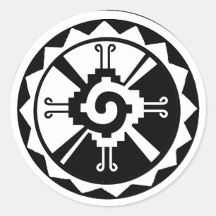 Sticker Rond Hunab Ku Créateur et planètes célestes