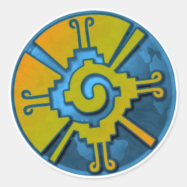 Sticker Rond Hunab Ku Earth (Devant)