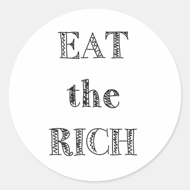 Sticker Rond hungry (Devant)